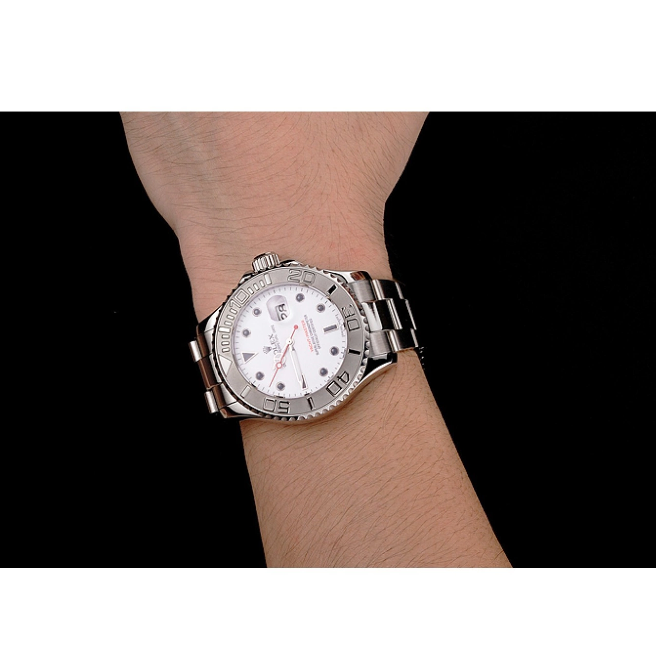 Best AAA Replica Sites Dial Stainless Case Rolex White Yacht-Master Bracelet And Steel 0517